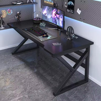 Escritorio de Juegos Extensible en Forma de L de Metal Negro en Oferta, con Base de Soporte Firme y Estable para Sala de Estar, Dormitorio y Uso con Computadora