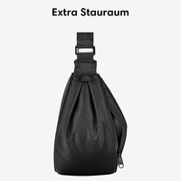 Sac bandoulière de luxe personnalisable, étanche, pour homme et femme, noir, taille moyenne, style croissant d'été, fermeture éclair, avec lettres