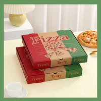 Boîte d'emballage pour pizza en carton kraft ondulé de qualité alimentaire, avec impression personnalisée du logo, vente en gros