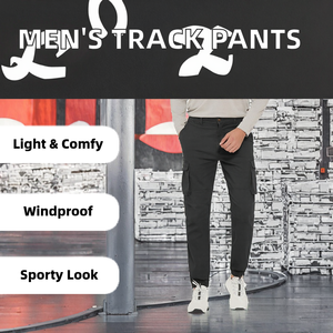Custom Blank Casual Straight Leg Sweatpants Men's Woven 100% Cotton <b>Track</b> <b>Pants</b> Sport Jogging Pockets Plain Dyed Waterproof - Product Image 2