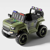 Voiture électrique multifonctionnelle pour enfants, double commande, télécommande manuelle, musique, lumières LED, balançoire avant-arrière, 2-4 ans, alimentée par batterie