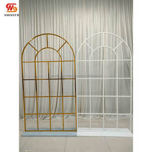 SMOOTH <b>Flower</b> Wall Backdrop Metal Elegant Frame Backdrop Wedding Stage Background - Product Image 6