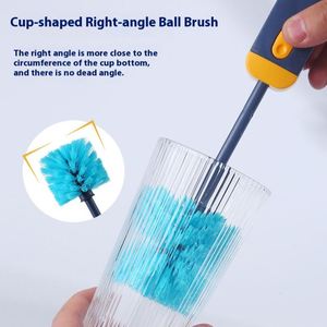 Multifunctional 4-in-1 Cup <b>Brush</b> <b>for</b> <b>Cleaning</b> Thermos Rubber Ring Kettle Mouth Gap in Milk Bottles Made of Durable Plastic - Product Image 3