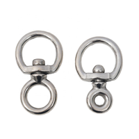 Anneau pivotant en forme de 8 en fonte nickelée marine, boucle de chaîne 7x20x31x82mm, accessoires de quincaillerie pour animaux de compagnie, yachts et bateaux