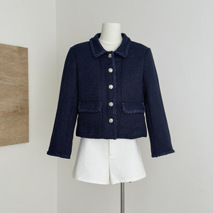 Veste courte tendance pour femmes de style coréen avec un design rétro, veste à manches longues - Product Image 3