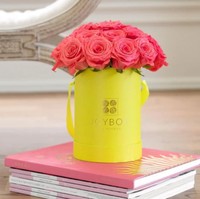 Style populaire cadeau de mariage pour fleur de luxe boîtes à chapeau rondes/Alibaba fournisseur d'or