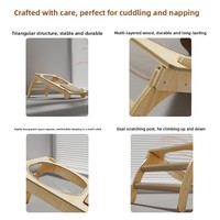 Structure d'escalade pour chat en sisal en forme de capsule spatiale inclinée, avec griffoir intégré, anti-rayures, anti-poussière et auto-entretenante