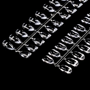 Nuancier de vernis à ongles naturel transparent court et rond, outil de présentation pour la pratique en salon, affichage de gel de manucure transparent solide - Product Image 1