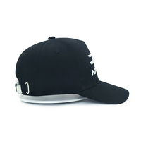 Gorra de Béisbol de 5 Paneles Bordada en 3D con Logotipo Personalizado al por Mayor, con Cierre de Hebilla Metálica Ajustable en la Parte Trasera