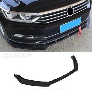 Para Volkswagen Magotan B8 2017-2019, Kit de carrocería con difusor y divisor de labio de parachoques delantero, pieza de modificación de labio de parachoques en negro brillante - Product Image 3