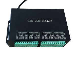 H801RC <strong>LED</strong> 8ports <strong>Controller</strong> Drive Max 8192 Pixels Slave Connect to PC or Master H803TV <strong>Controller</strong> RJ45 Port for <strong>LED</strong> <strong>Strip</strong> Light - Product Image 3