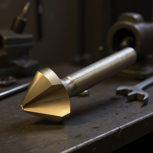 Ttake 90 Degree Countersink Hss TiN Coated Cylindrical Shank 3 Flutes Din 335 C For Metal <b>Drilling</b> - Product Image 3