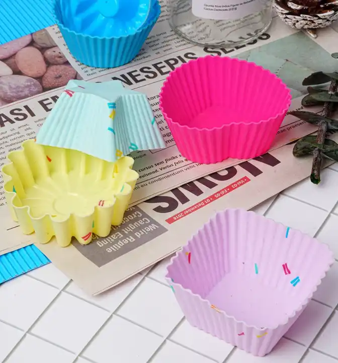 Silicone Cupcake Liners Reusable Baking Cups Nonstick Easy Clean