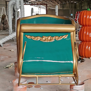 Traîneau de Noël géant en fibre de verre de 300 cm, taille réelle, avec sièges, pour extérieur commercial, durable, imperméable, décoration de centre commercial - Product Image 2