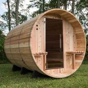 Sauna all'aperto della stanza del barilotto finlandese di nuovo Design con Hemlock/cedro