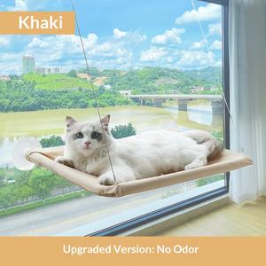 Lit suspendu pour chat en <span class=keywords><strong>bois</strong></span> massif, hamac confortable pour chaton, perchoir pour fenêtre ensoleillée, hamac de sommeil pour chats sur la fenêtre - Product Image 2