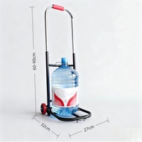 Troli Lipat Portable untuk Air Botol, Barang, dan Belanja, dengan Roda Tebal dan Jaring Kecil, Dapat Menaiki Tangga
