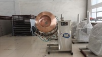 Machine à enrober au sucre automatique de 1000 mm avec revêtement en cuivre caramel, tambour