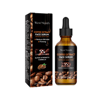 OEM West & Month Extrait de Café Hydratant Éclaircissant Anti Rides Soins de la Peau Sérum Visage au Café 30ml