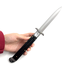 AKC <span class=keywords><strong>Italie</strong></span> Couteau pliant en acier inoxydable Manche en bois noir Multi-Tool Self-Defence <span class=keywords><strong>Camping</strong></span> Accessoire OEM Personnalisable DIY Combat - Product Image 1