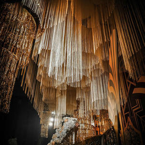 <span class=keywords><strong>Bravo</strong></span> gruesa de techo decorativo Cadena de poliéster cortina para la boda - Product Image 5