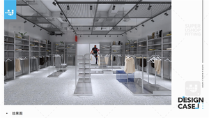 Заводской изготовленный на заказ магазин спортивной одежды для мужской одежды витрина для 3D-макета розничного магазина - Product Image 2