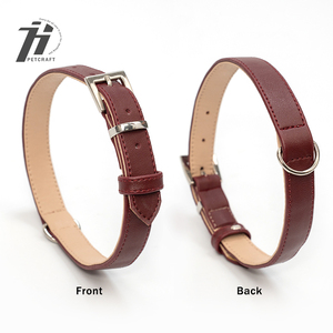 OEM cuero personalizado perro Collar hebilla cómodo elástico gato Collar Correa conjunto perro Collar - Product Image 2