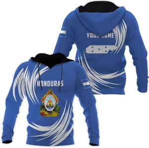 Sudadera con Capucha Personalizada con Estampado 3D de la Bandera de Honduras, Sudadera de Manga Larga, Ropa Urbana - Product Image 4