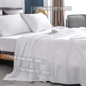 100% Double Brushed Microfiber Bed Sheets Set 1800 Series 4 Piece Bedding Sheet & Pillowcases Sets Deep Pockets beste qualität