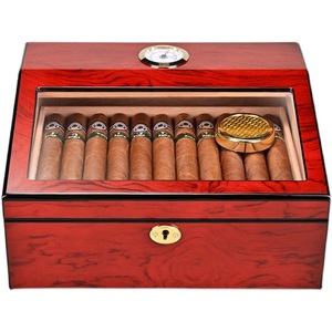 Humidor de Cigarros de Madera, Gabinete Expositor Extra Grande, Mueble para Almacenar Cigarros, Caja para Tabaco con Higrómetro - Product Image 2
