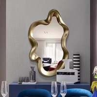 Miroirs muraux de maquillage en bois massif naturel 120x60cm, décoration de salle de bain, décoration de maison de luxe, livraison directe DDP