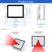 Módulo Lector de Códigos de Barras EMT8050SCmini RS232 USB, Motor Escáner de Códigos 1D 2D PDF417 QR para Kiosco