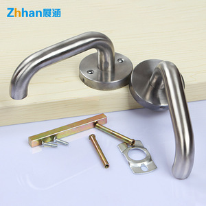Manija de Puerta Cortafuego de Acero Inoxidable Zhan Han, Tubo Redondo con Superficie Cepillada, Serie Zhanhan 526, Manija de Cerradura Ignífuga - Product Image 2