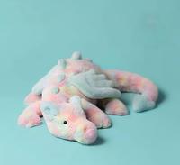 Peluche Dinosaure Mignon Jelly Cat, Couverture Douce avec Doublure en Maille et Détails Brodés pour Enfants et Adultes