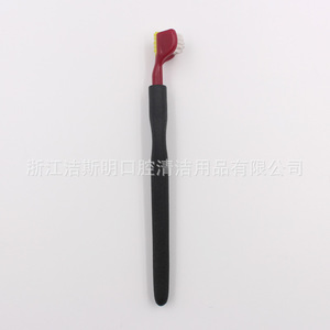 Custom Colored 3 Head Nylon Bristles <b>Pet</b> Toothbrush Soft Rubber Handle For General Use - Product Image 4