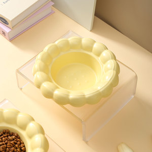 Creative cookie bowl with acrylic stand, household pet bowl, tall cat bowl, cat and dog food bowl, anti-tipping bowl. - Product Image 3