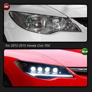 TYPY pour Honda FD2 Civic 2006-2015, assemblages de phares, conversion de lentilles LED, feux de jour et clignotants séquentiels - Product Image 2