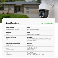 Caméra Dôme PTZ Haute Vitesse GX-PM3SX33D-M6S 6MP IP66 Étanche avec Zoom Optique 33X pour Sécurité Extérieure, Domestique, Commerciale et Industrielle
