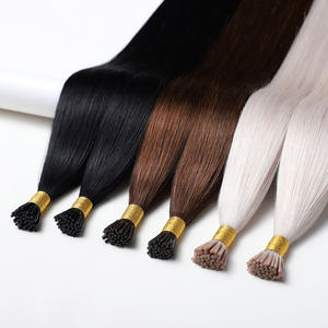 I Y U K平尖预粘合接发1g棒尖角蛋白头发100% 原始角质层对齐人头马接发 - Product Image 6