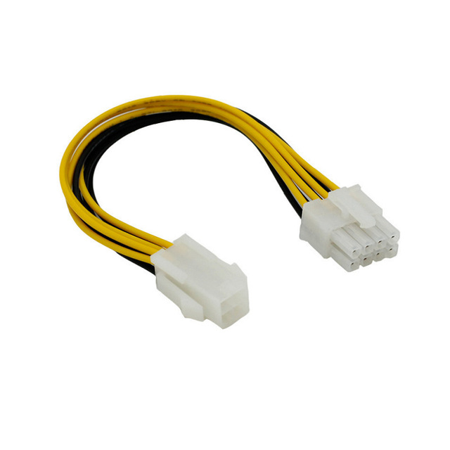 4-pin to 8-pin motherboard CPU power supply cable 4-pins to 8-pins 4-pin to 8-pin conversion Power adapter cable