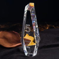Bestseller Personalisierte Sechseckige Kristallglas-Auszeichnungen-- Firmenindividueller Text und Logo-Pokal MH-JB01