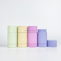Botol plastik kemasan tabung Biodegradable 50ml kustom sampo perawatan kulit stik deodoran putar jerami gandum kosong