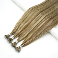 Extensions de cheveux naturels blanchis en nano-rings, invisibles, qualité Remy russe, double tirage, micro-liens, vente en gros