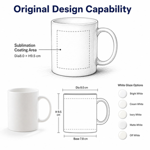 Custom Sublimation Coated Tea Coffee <strong>Mugs</strong> for Wholesale Blank Ceramic Best Factory Supply <strong>Plain</strong> <strong>White</strong> Customized CLASSIC 350ml - Product Image 2