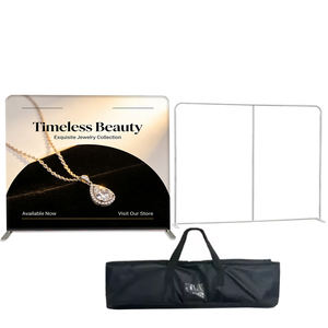 Toile de <span class=keywords><strong>fond</strong></span> en tissu tendu 8x8 pieds à montage facile pour fêtes, mariages, anniversaires, événements, <span class=keywords><strong>fond</strong></span> uni pour photomaton - Product Image 1