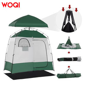 Tente de douche portable WOQI pour l'extérieur, 219,5x125x230 cm, imperméable, cabine de toilette et vestiaire de camping, toile en acier - Product Image 5