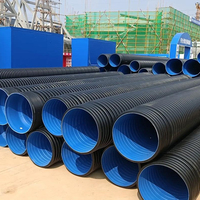 Tuyau ondulé en plastique flexible DN180 pour la construction de métros, utilisation pour les canaux de câblage électrique