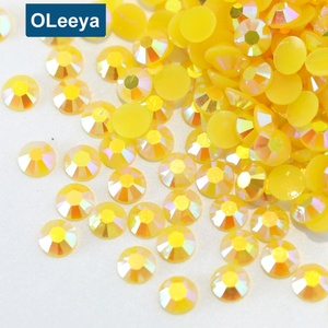 Prix d'usine Plus de 50 couleurs Strass en résine plat AB Siam de 6 mm non thermocollants pour la décoration d'ongles - Product Image 5