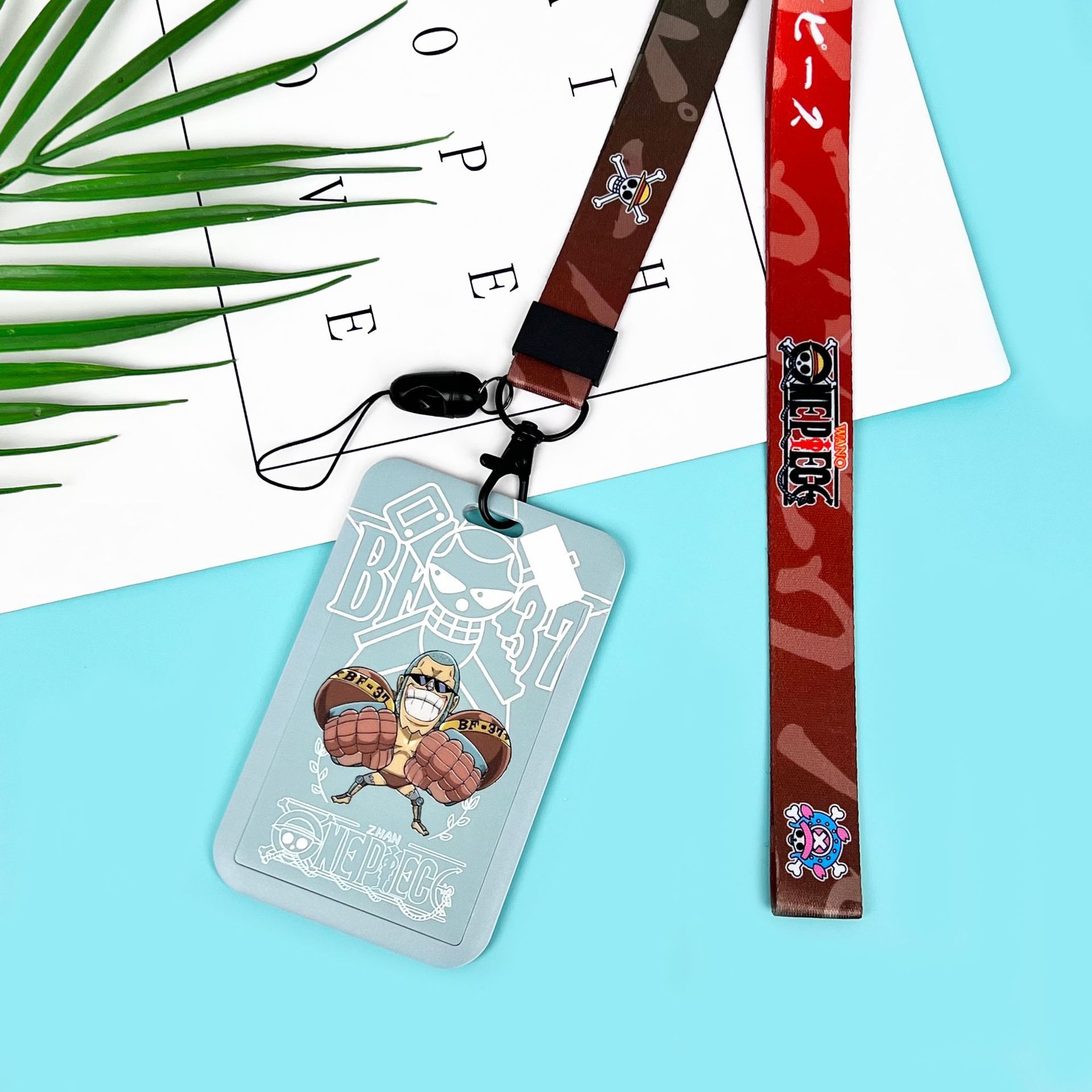 Card Holder Anime Cool Cartoon One Piece Luffy Card Case with Lanyards Gift Campus Student Worker ID Name Badge Card Cover Image 4