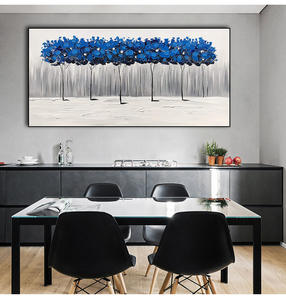 Quadro Moderno Astratto con <span class=keywords><strong>Albero</strong></span> Dorato, Dipinto a Mano, Paesaggio Forestale, Pittura a Olio per Decorazione Domestica - Product Image 4